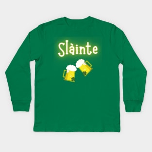 Slainte Drinking Shirt Kids Long Sleeve T-Shirt